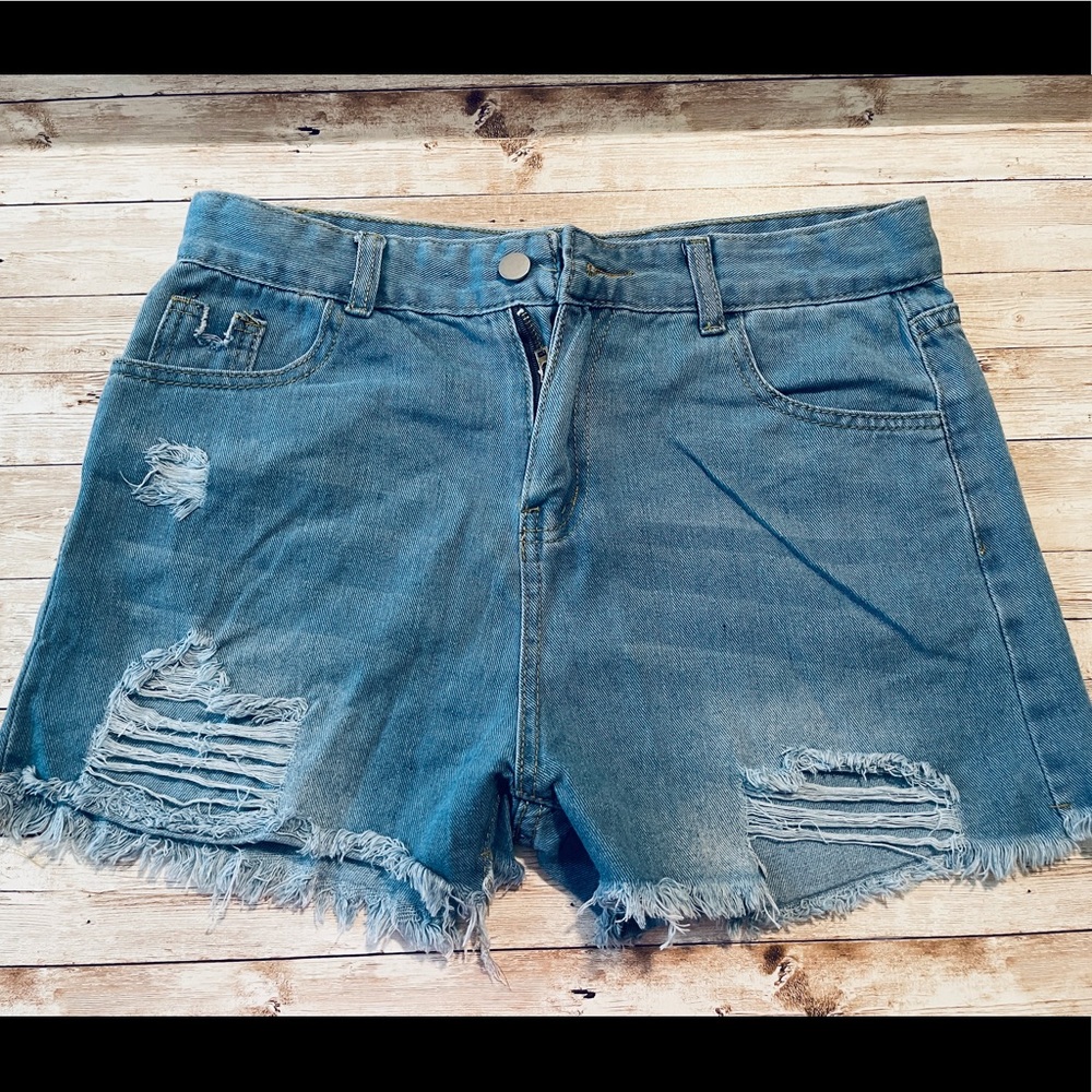 Distressed Jean Shorts